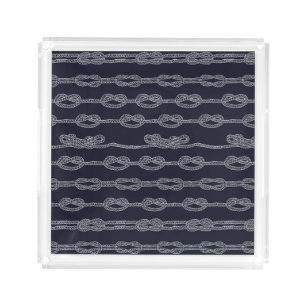 Marine Knots Pattern Acrylic Tray