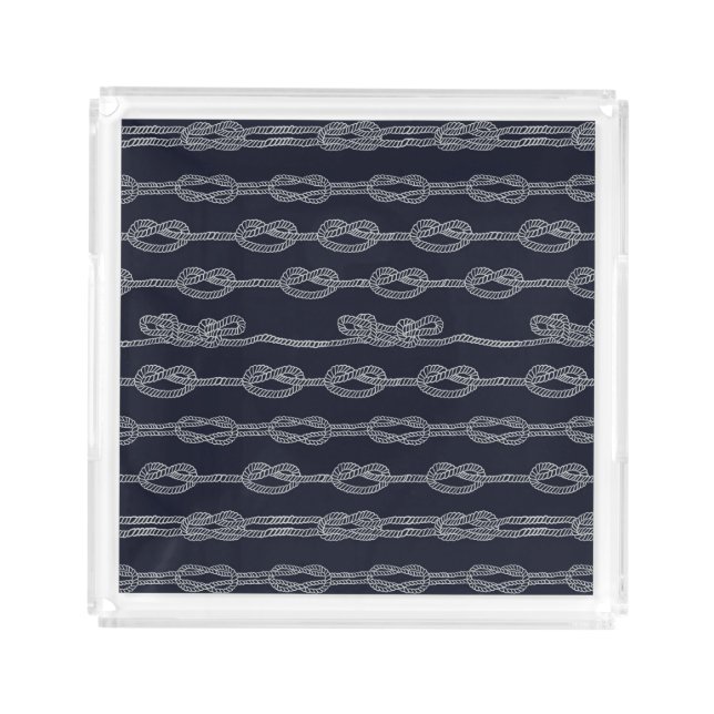 Marine Knots Pattern Acrylic Tray (Front)