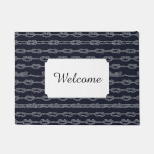 Marine Knots Pattern Add Your Text Doormat