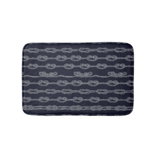Marine Knots Pattern Bathroom Mat