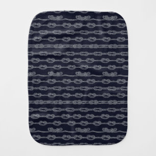 Marine Knots Pattern Burp Cloth