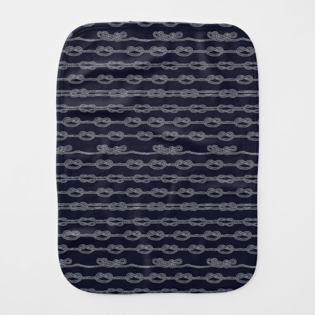 Marine Knots Pattern Burp Cloth (Front)