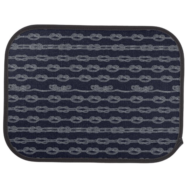Marine Knots Pattern Car Floor Mat (Rear)