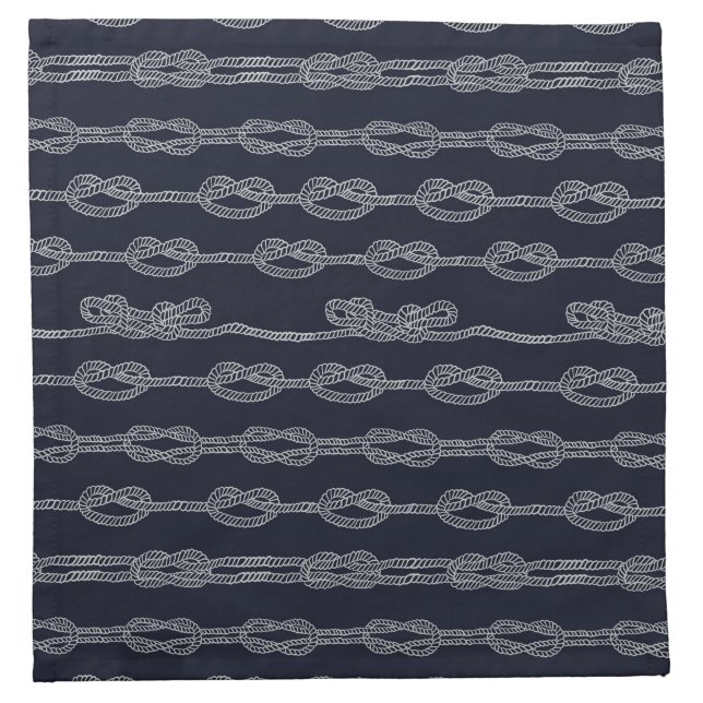 Marine Knots Pattern Cloth Napkin (Front)