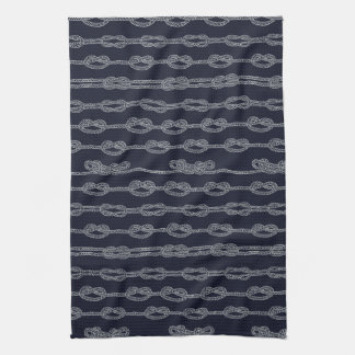 Marine Knots Pattern Kitchen Towel