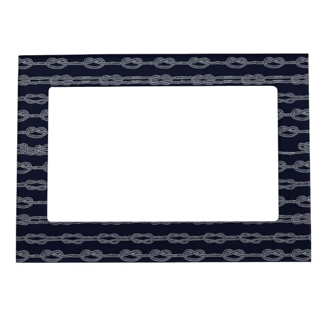 Marine Knots Pattern Magnetic Photo Frame (Front)