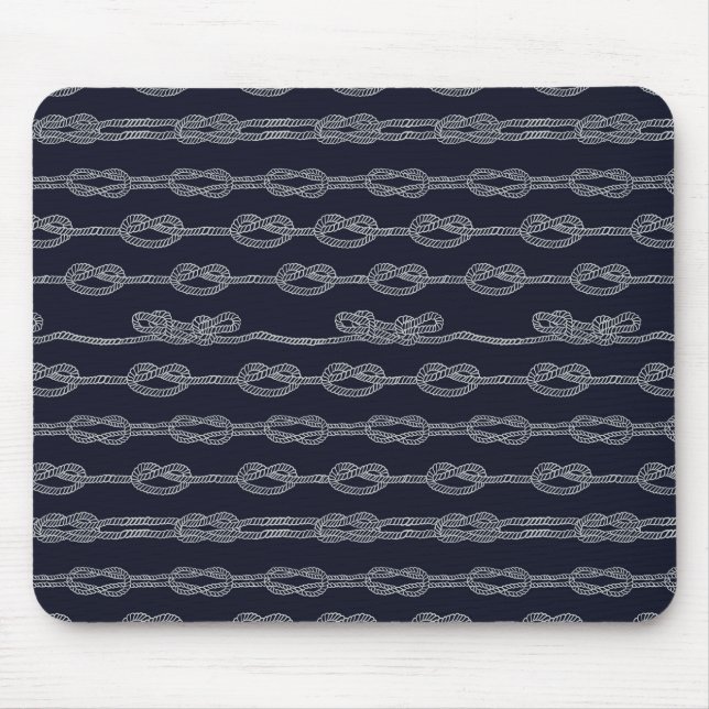 Marine Knots Pattern Mouse Pad (Front)
