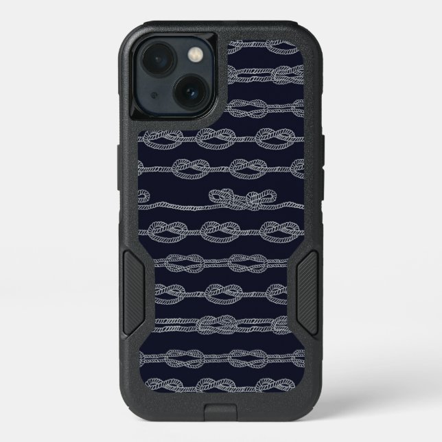Marine Knots Pattern Otterbox iPhone Case (Back)