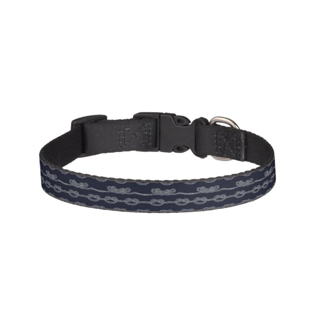 Marine Knots Pattern Pet Collar (Front)