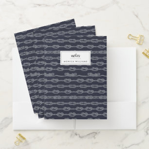 Marine Knots Pattern Pocket Folder