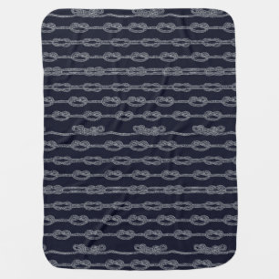 Marine Knots Pattern Receiving Blanket