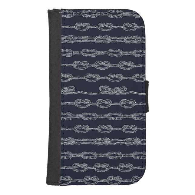 Marine Knots Pattern Samsung Galaxy Wallet Case (Front)