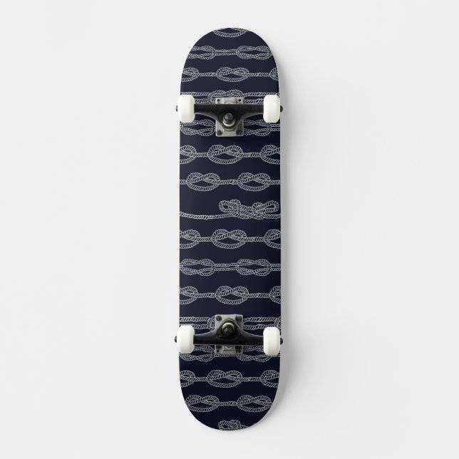 Marine Knots Pattern Skateboard Deck (Front)