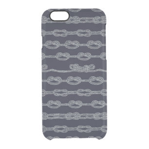 Marine Knots Pattern Clear iPhone 6/6S Case