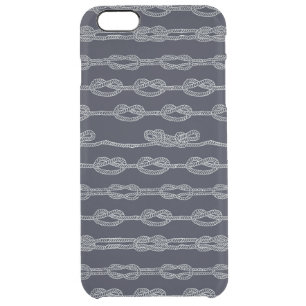 Marine Knots Pattern Clear iPhone 6 Plus Case