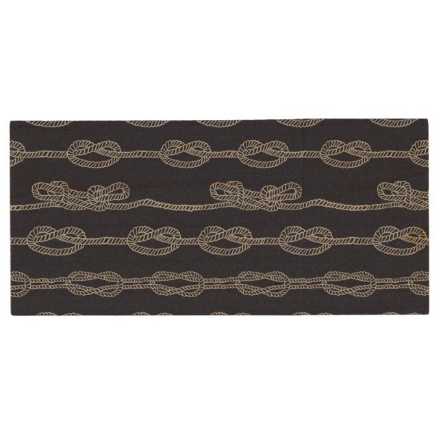 Marine Knots Pattern Wood USB Flash Drive (Front)