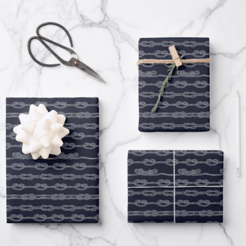 Marine Knots Pattern Wrapping Paper Sheets