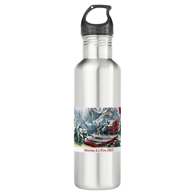 Marine Le Pen 2022 President France Stainless Steel Water Bottle (Front)