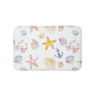 Marine Life & Anchors  Bath Mat
