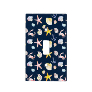 Marine Life & Anchors (Dark) Light Switch Cover