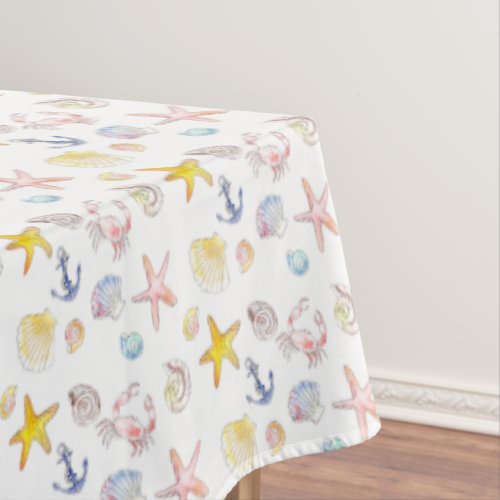 Marine Life  Anchors  Tablecloth