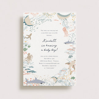 Marine Life Baby Shower Invitation