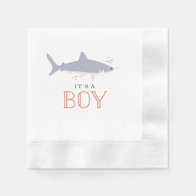Marine Life Baby Shower Paper Napkins (Front)