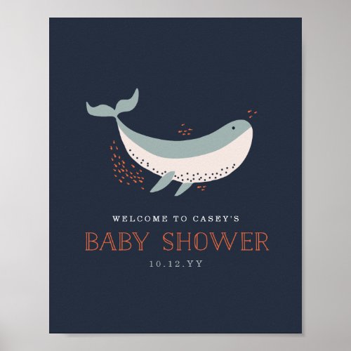 Marine Life Baby Shower Welcome Print