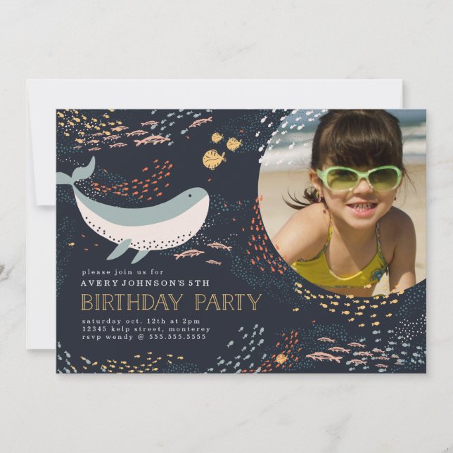 Marine Life Birthday Invitation (Front)