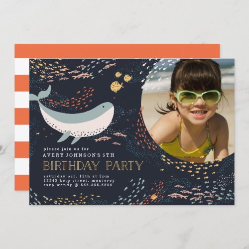 Marine Life Birthday Invitation