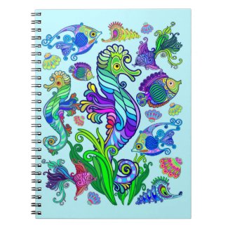 Marine Life Exotic Fishes & SeaHorses Notebook