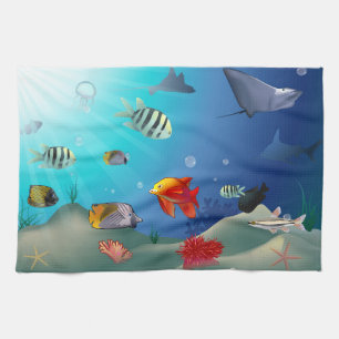 Marine Life Kitchen Towel