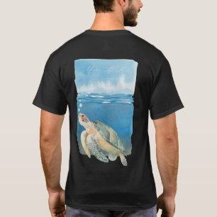 Marine Life Lover Sea Turtle Watercolor Art T-Shirt