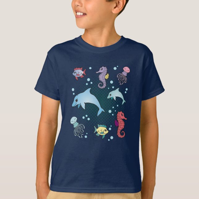 Marine Life Marine Animals Aquarium Aquarist Gift T-Shirt (Front)