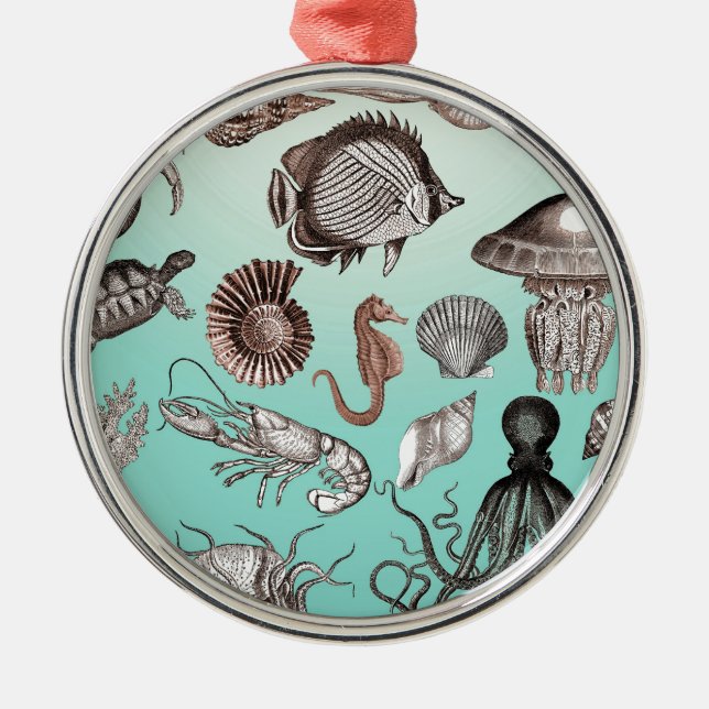 Marine Life Metal Ornament (Front)