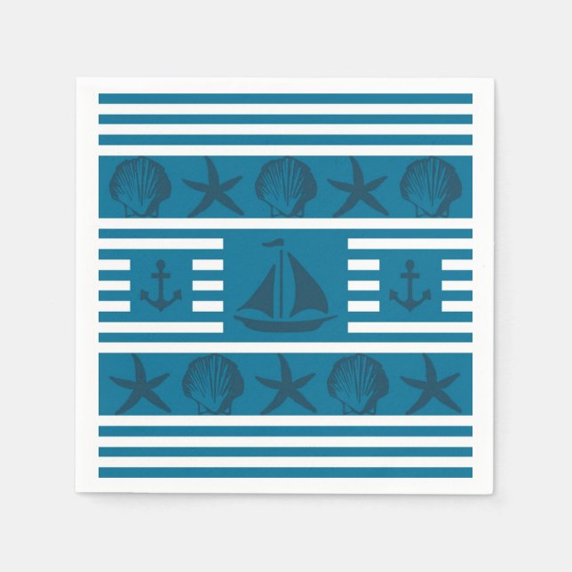 Marine life paper napkins (Front)