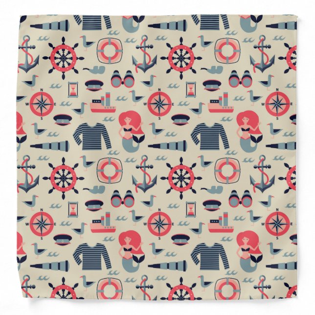 Marine Life Pattern Bandana (Front)