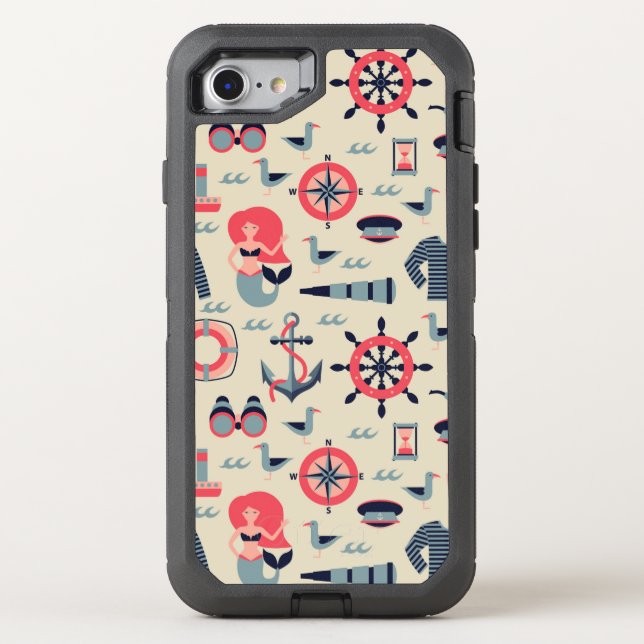 Marine Life Pattern Otterbox iPhone Case (Back)
