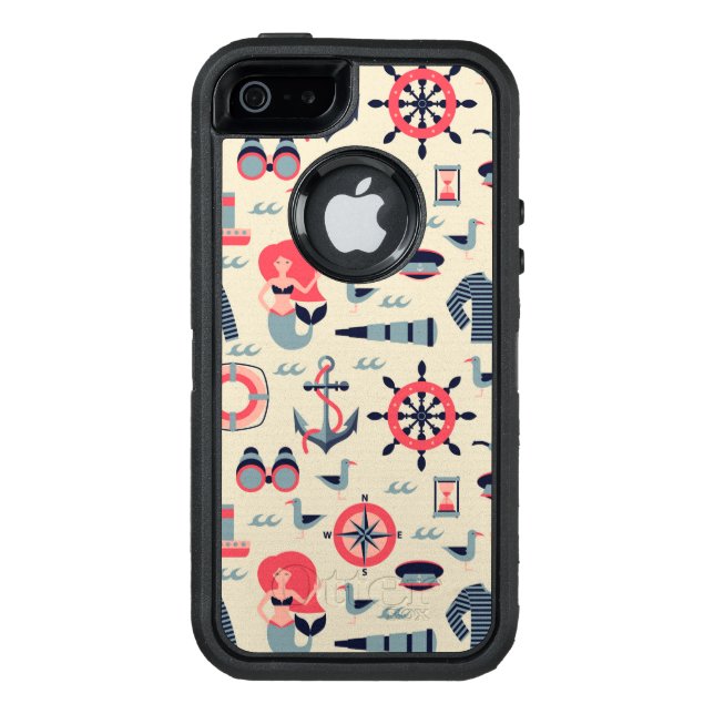 Marine Life Pattern Otterbox iPhone Case (Back)