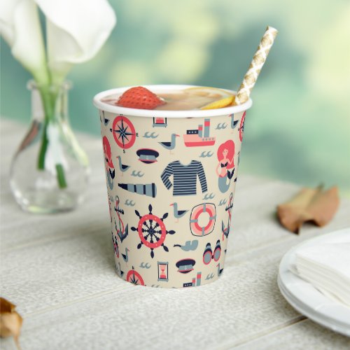 Marine Life Pattern Paper Cups