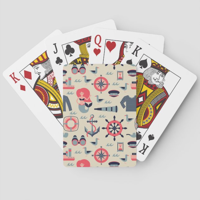 Marine Life Pattern Poker Cards (Back)