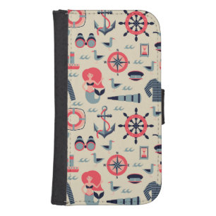 Marine Life Pattern Phone Wallet