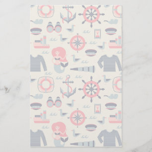 Marine Life Pattern Stationery