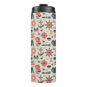 Marine Life Pattern Thermal Tumbler