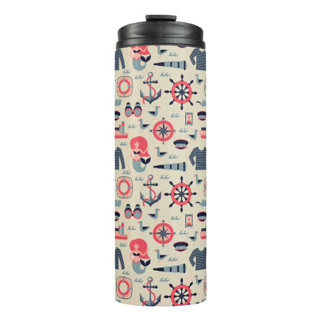 Marine Life Pattern Thermal Tumbler (Front)