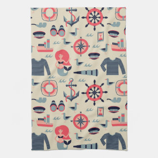 Marine Life Pattern Towel