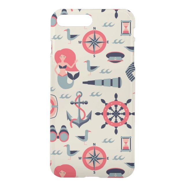 Marine Life Pattern Uncommon iPhone Case (Back)