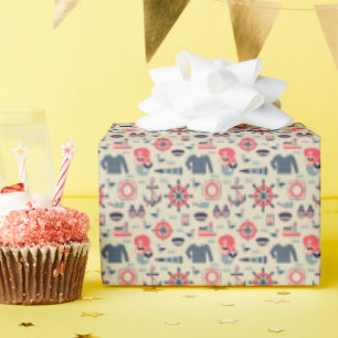 Marine Life Pattern Wrapping Paper