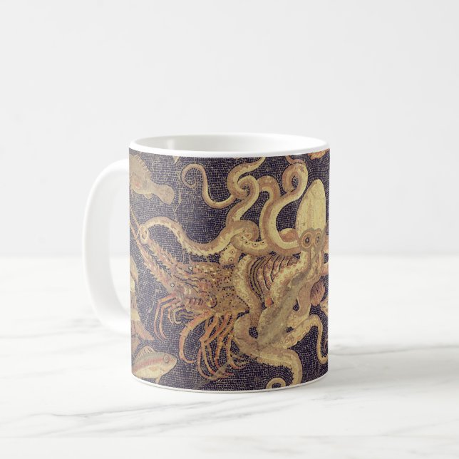Marine life, Pompeii mosaic Coffee Mug (Front Left)