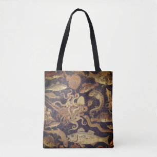 Marine life, Pompeii mosaic Tote Bag
